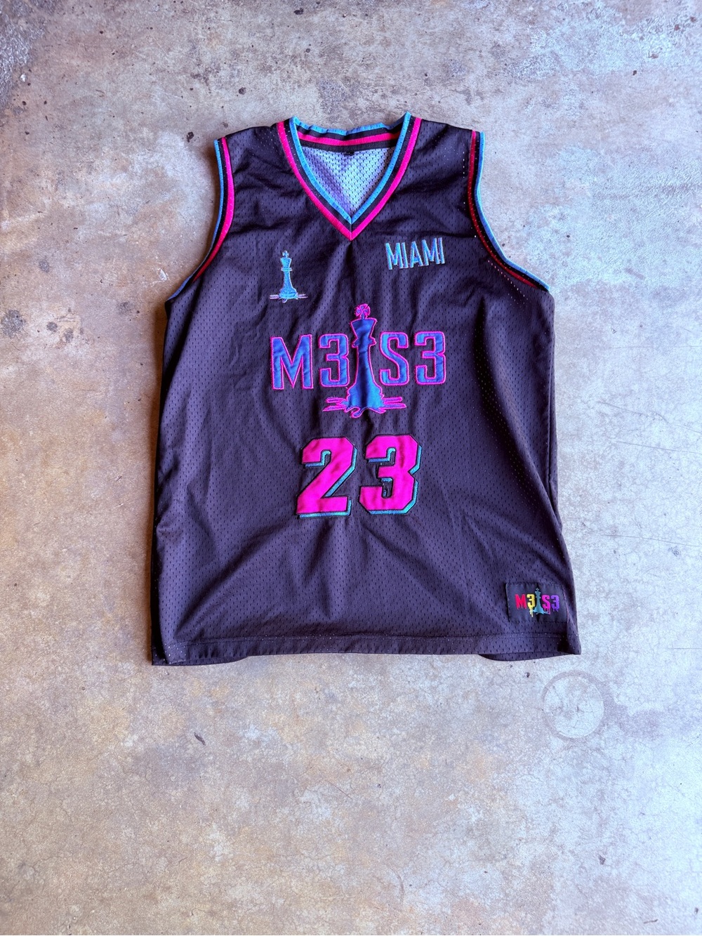 Miami Black Pink Basketball Jersey #23